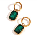 Elegance Stones Collection Hoop Earrings