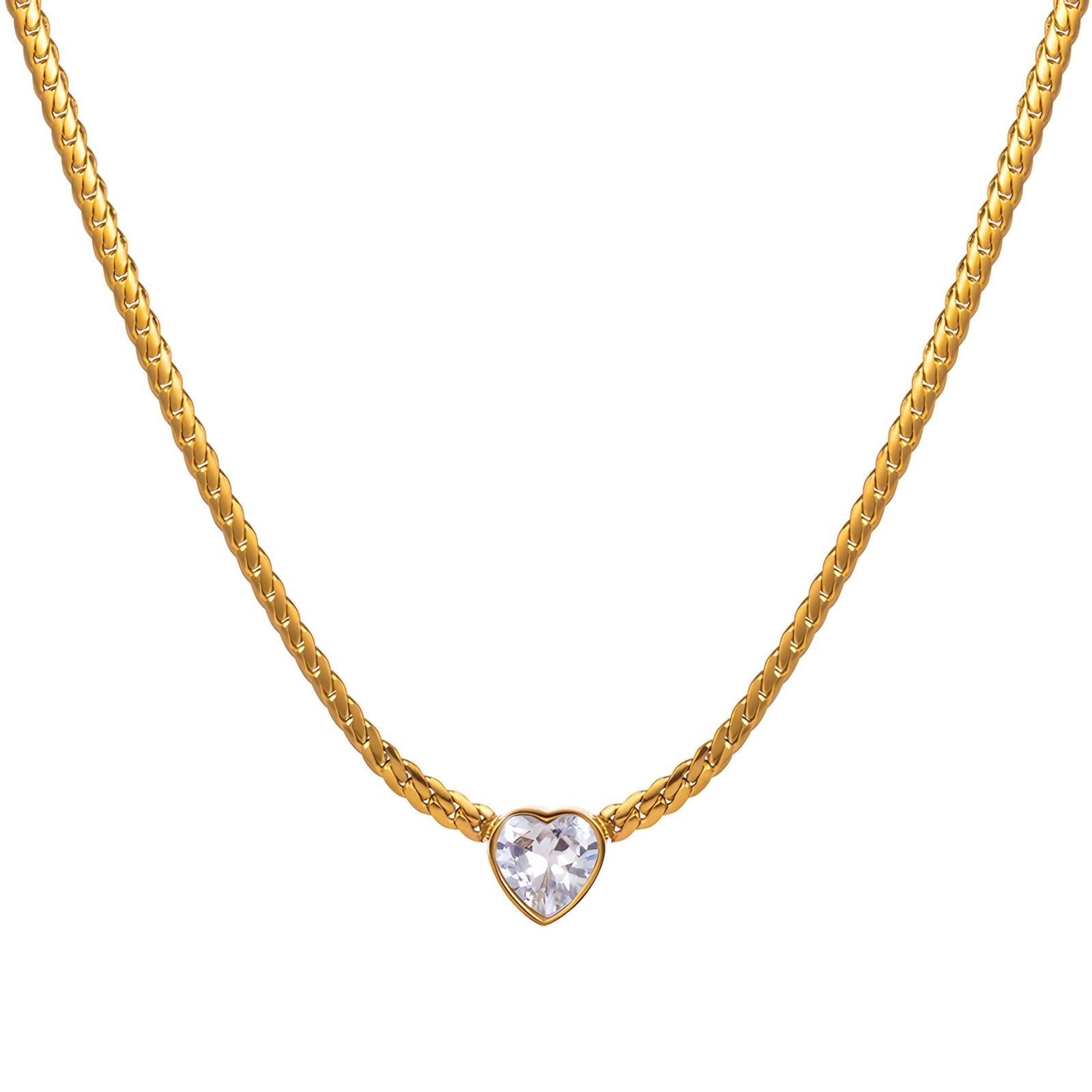 Golden Love Pendant Necklace