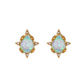 Opal Star Stud Earrings